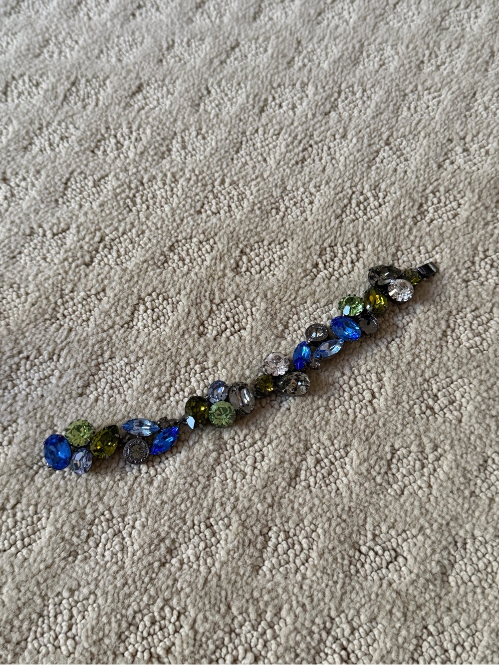 Coach Multicolor Crystal Bracelet in Blue, Green, Clear